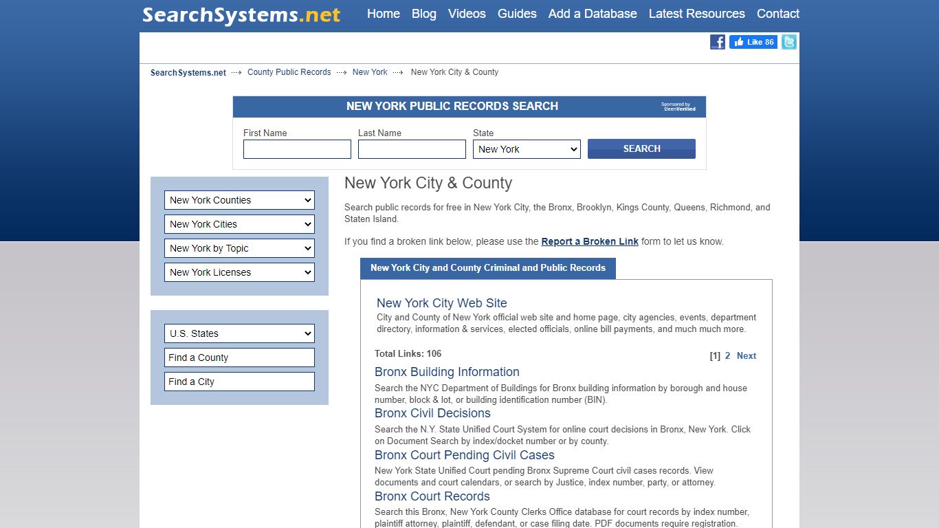 New York City & County Criminal and Public Records